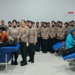 Polwan Polres Madiun Gelar Donor Darah