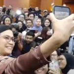 Sri Mulyani saat Pelepasan di Kantor Kemenkeu