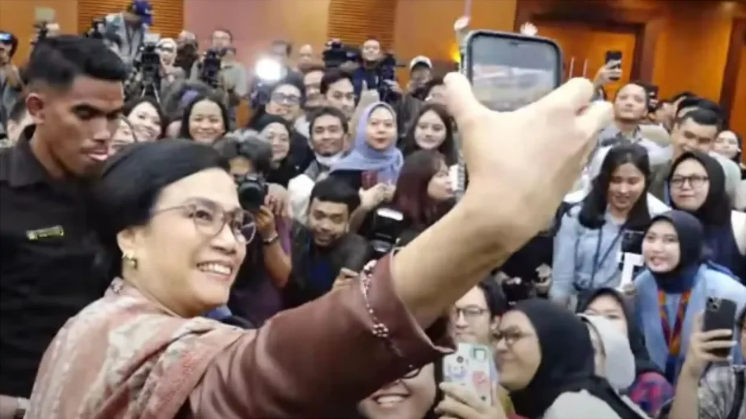 Sri Mulyani saat Pelepasan di Kantor Kemenkeu