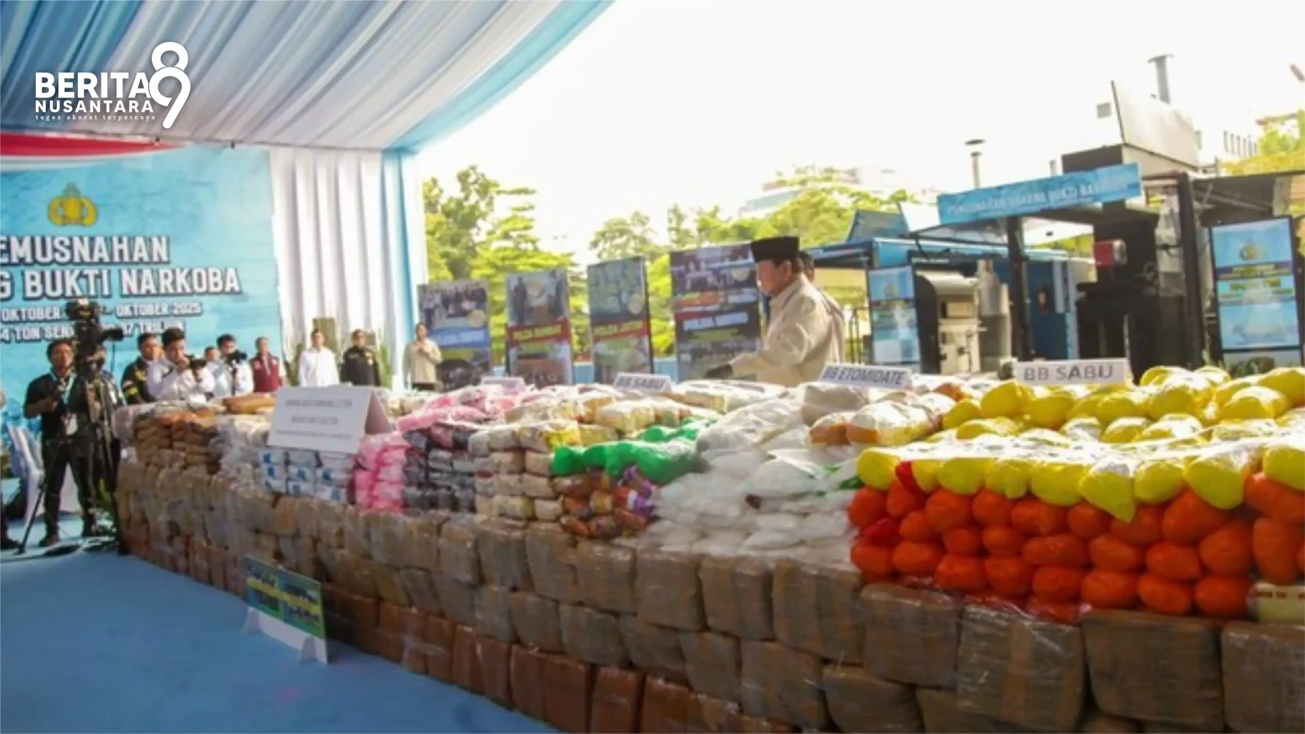 Kapolri Musnahkan 214 Ton Narkoba Kapolri Musnahkan 214 Ton Narkoba