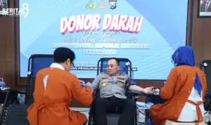 Donor Darah Polda Jatim sambut HUT Korpri