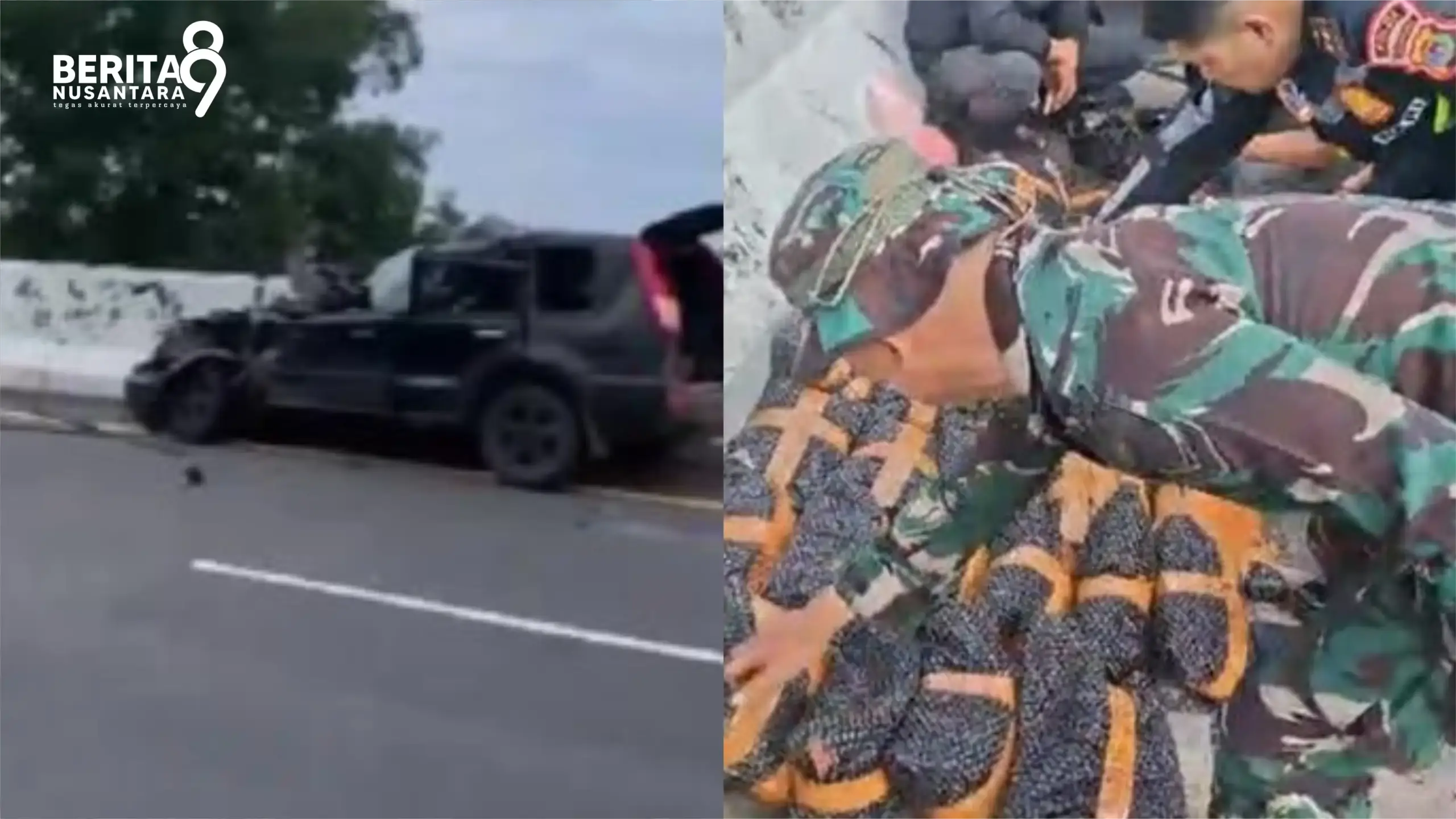 Ekstasi dalam Kecelakaan Mobil di Lampung