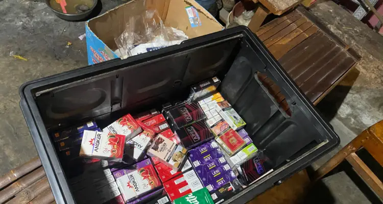 Barang Bukti Rokok Ilegal dalam Operasi Gabungan Bea Cukai