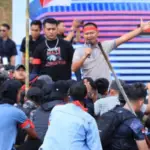 Peragaan Pengamanan Unjuk Rasa Model Baru Polri