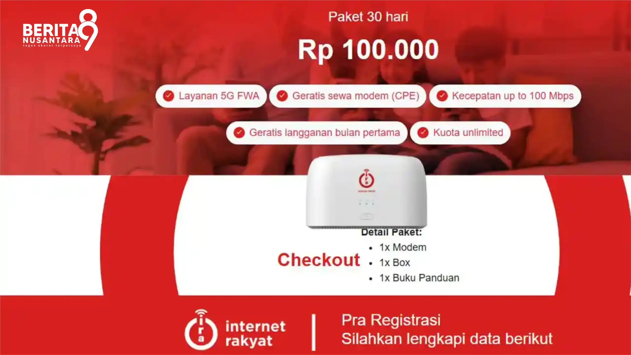 Pra Pendaftaran Internet Rakyat