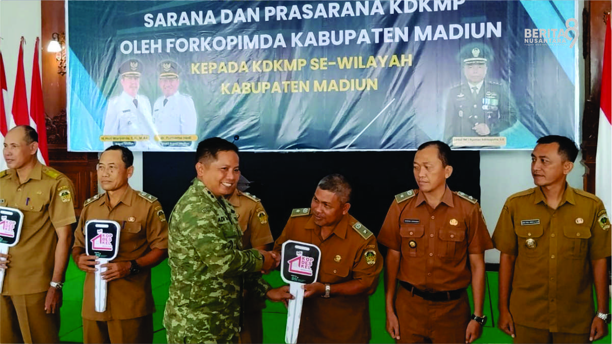 Dandim Madiun dalam penyerahan sarpras KDKMP Madiun