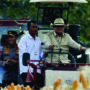 Presiden Prabowo Naik Combine saat Panen Raya Jagung di Tuban
