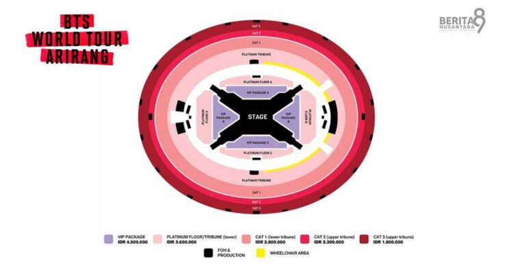Seat Map Konser BTS jakarta