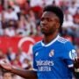 Vinicius merayakan Golnya ke gawang Sevilla