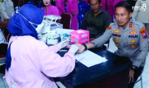 Donor Darah Polres Blitar Sambut Hari Bhayangkara ke 80