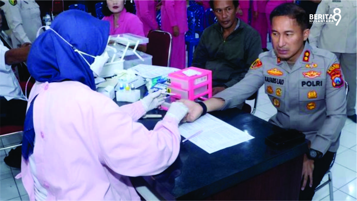 Donor Darah Polres Blitar Sambut Hari Bhayangkara ke 80