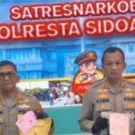 Gelar Barang Bukti dalam Press Release Polresta Sidoarjo