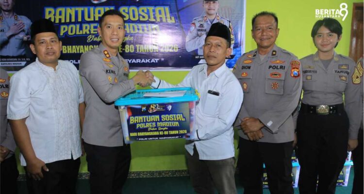 Hari Bhayangkara ke 80 Polres Madiun Tebar Bantuan