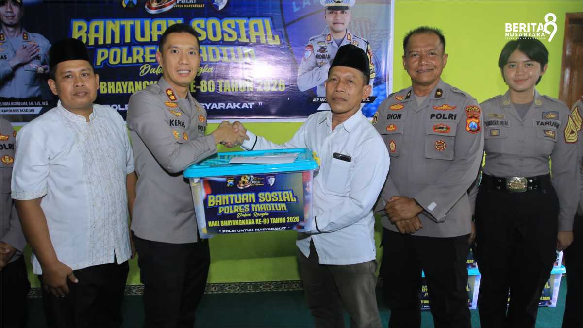 Hari Bhayangkara ke 80 Polres Madiun Tebar Bantuan
