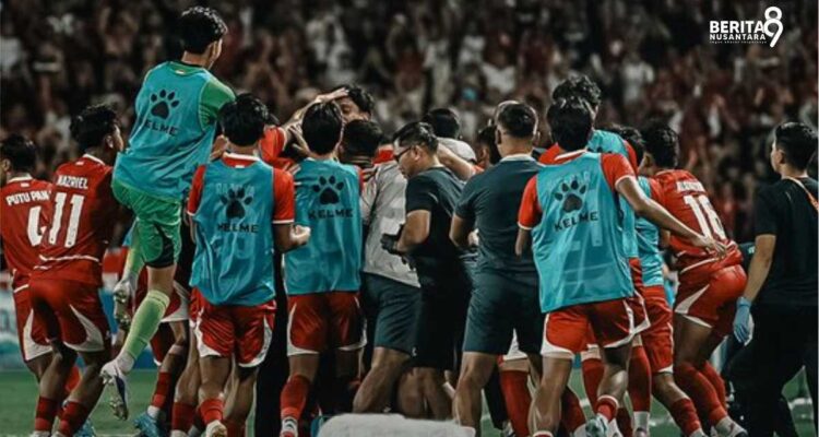 Perayaan Gol di Injury Time Saat Indonesia Lolos Semifinal AFF U-19