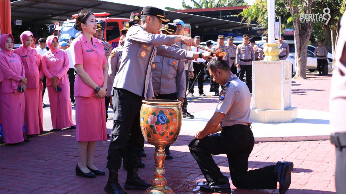77 Personel Polres Madiun Naik Pangkat
