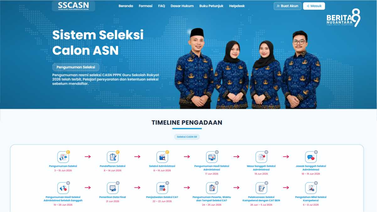 Rekrutmen PPPK Sekolah Rakyat 2026 Dibuka via SSCASN