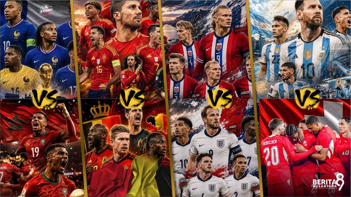 8 Tim Lolos 8 Besar Piala Dunia 2026