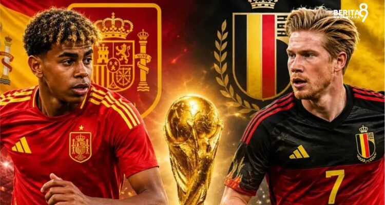 Duel Spanyol vs Belgia di Perempat Final Piala Dunia malam ini