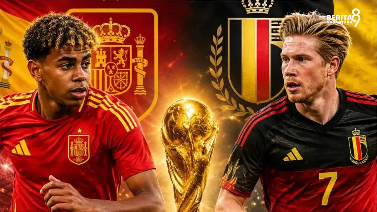 Duel Spanyol vs Belgia di Perempat Final Piala Dunia malam ini