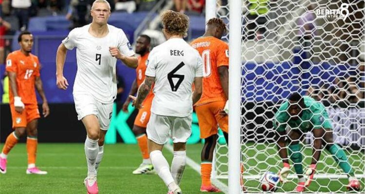 Haaland Cetak Gol Kemenangan saat Norwegia vs Pantai Gading