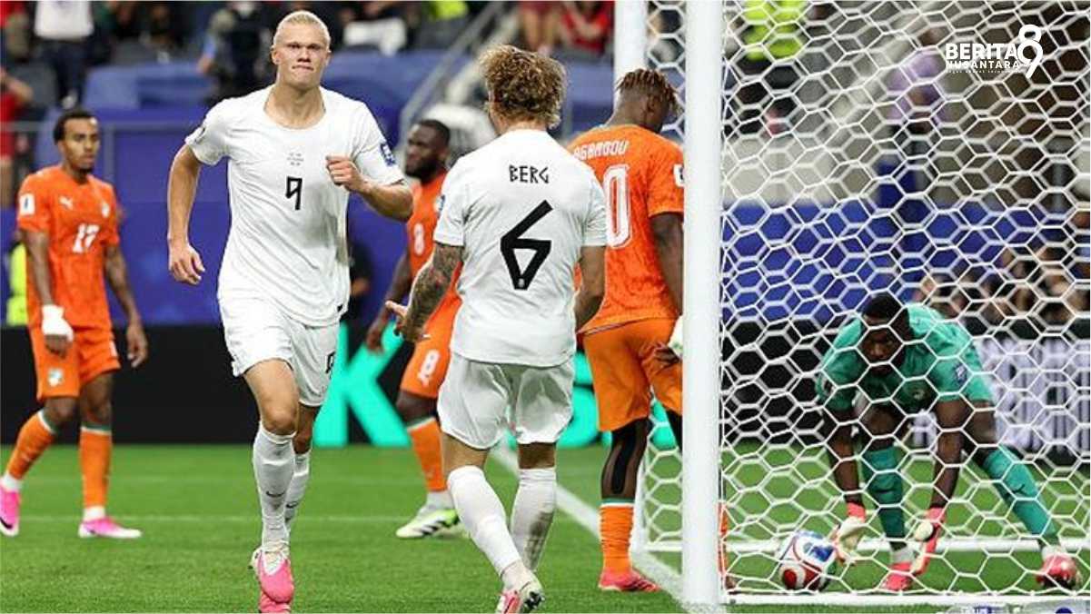 Haaland Cetak Gol Kemenangan saat Norwegia vs Pantai Gading