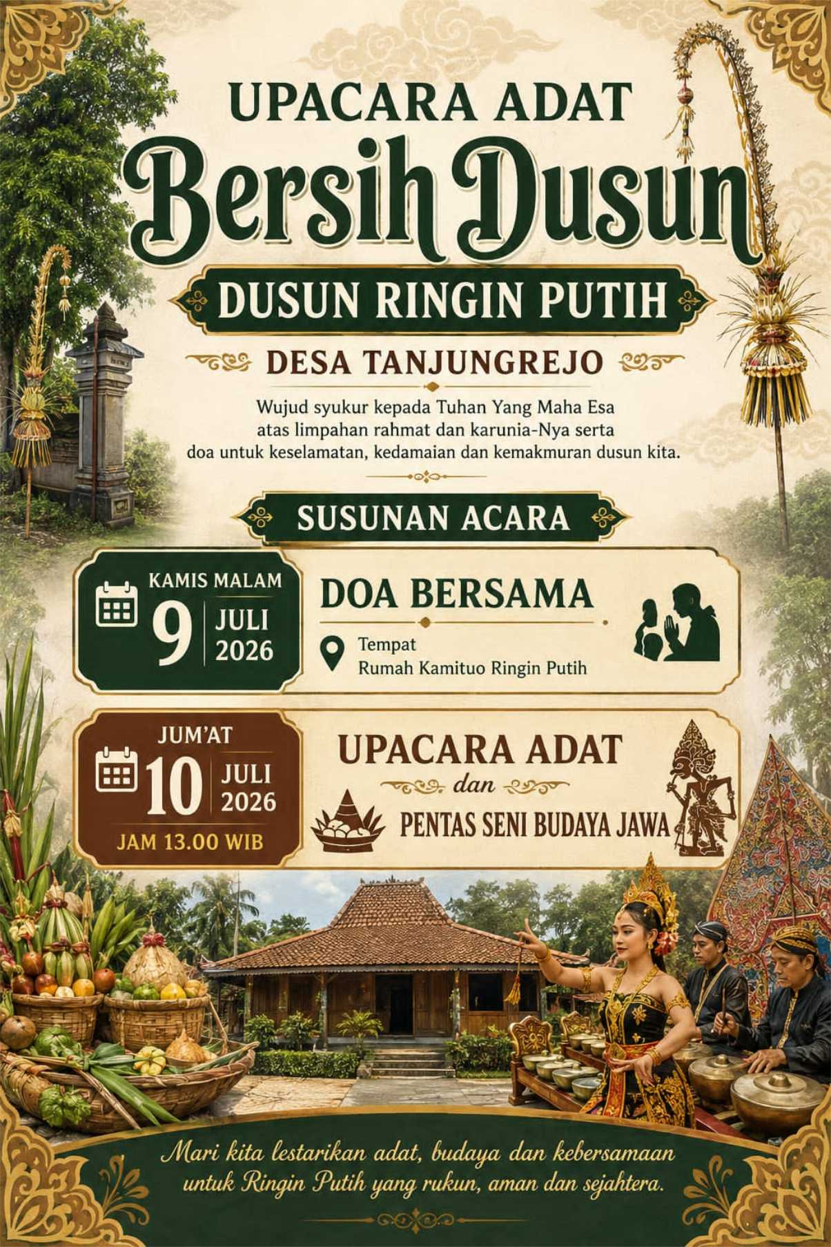 Susunan Acara Bersih Dusun Ringin Putih