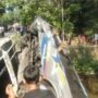 Terbalik di Sungai usai Bus Sugeng Rahayu vs Fuso di Nganjuk