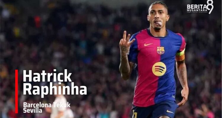 Hatrick Raphinha Antar Barcelona tekuk Sevilla