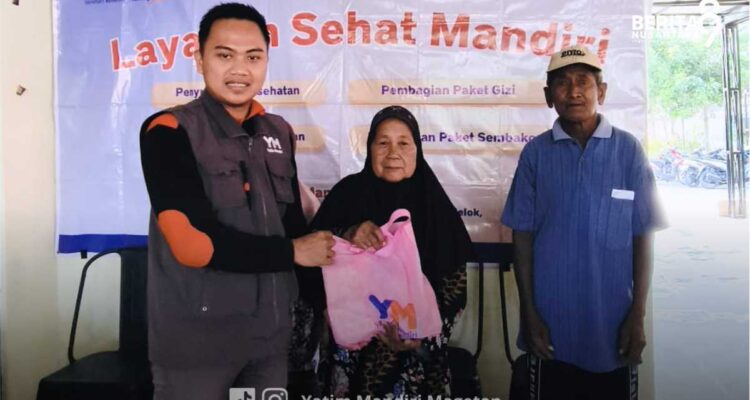 Sedekah Pangan Lansia oleh Yatim Mandiri Magetan dan Puskesmas Bendo