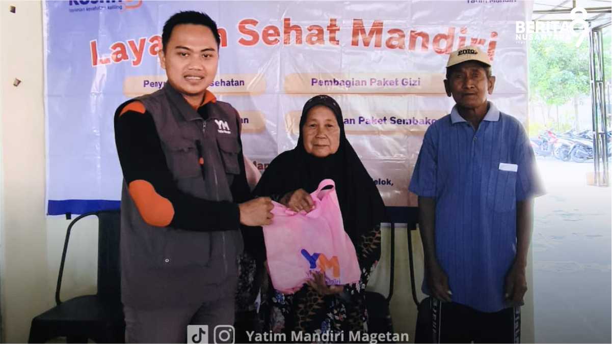 Sedekah Pangan Lansia oleh Yatim Mandiri Magetan dan Puskesmas Bendo