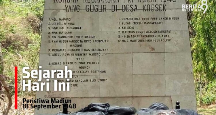 Sejarah Hari Ini, Peristiwa PKI 1948 di Madiun