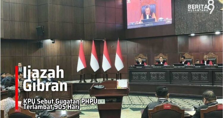 Sidang Ijazah Gibran di MK KPU Sebut Gugtan PHPU Terlambat 905 Hari