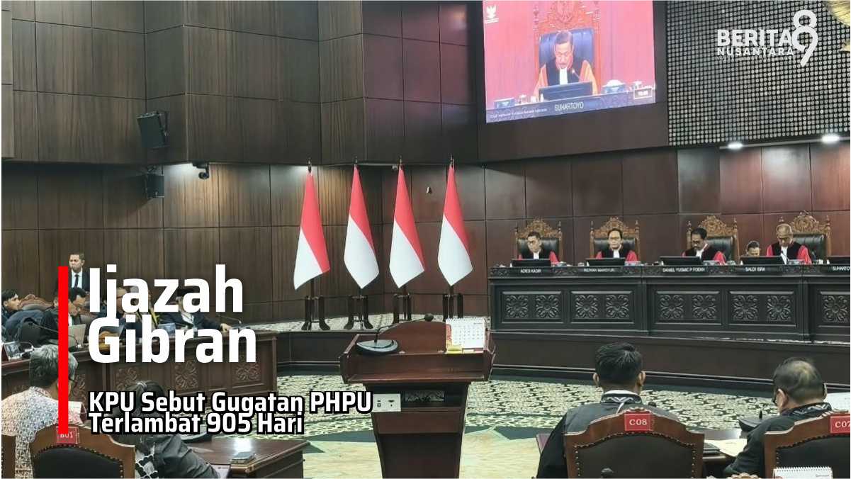 Sidang Ijazah Gibran di MK KPU Sebut Gugtan PHPU Terlambat 905 Hari