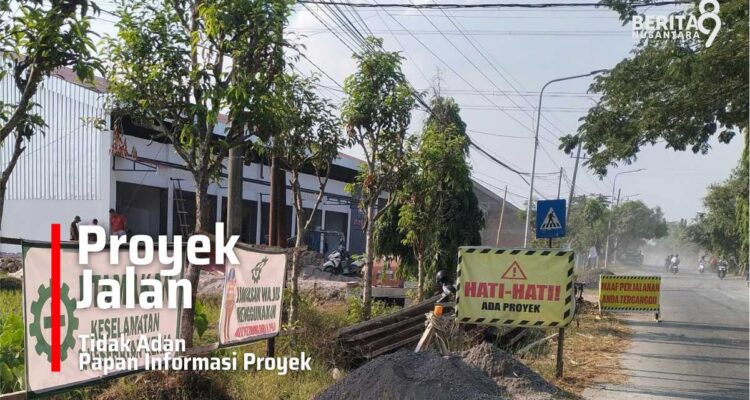 Tidak ada papan Informasi Proyek di Rekonstruksi Jalan Bajulan–Kenongorejo
