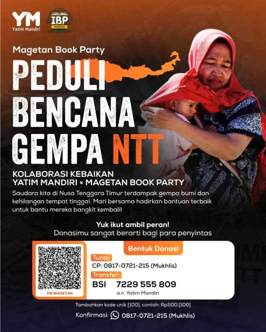 Yatim Mandiri x Magetan Book Party Ajak Donasi Korban Untuk Korban Gempa NTT